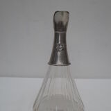 old ewer/carafe in crystal and tin