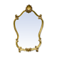 Beveled gilded wood mirror with violin shapes, Louis XV baroque style shell