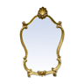 Miroir biseauté bois doré aux formes violonnées, coquille syle baroque Louis XV