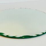 Vintage round and beveled table mirror