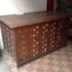 Craft furniture with small oak drawers in late 19th century