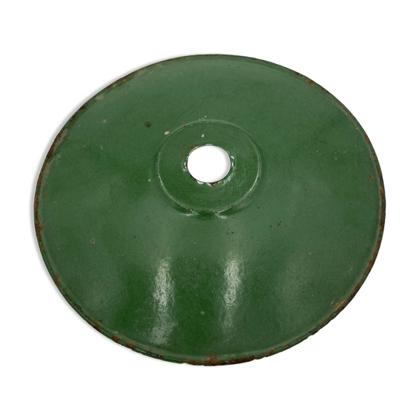 Galette en émail vert