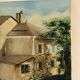Cottage landscape oil on canvas signed