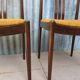 Danish Modern Slat Back Dining Chairs in Rosewood, Set of 2