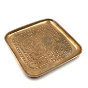 Modern solid brass tray / vide poche, Atelier Ventrella Italy 1980s