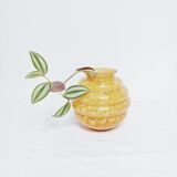 Vase rond en verre de Clichy