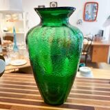 Green glass vase 30 x 17 cm