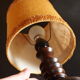 Vintage turned wooden candle holder lamp