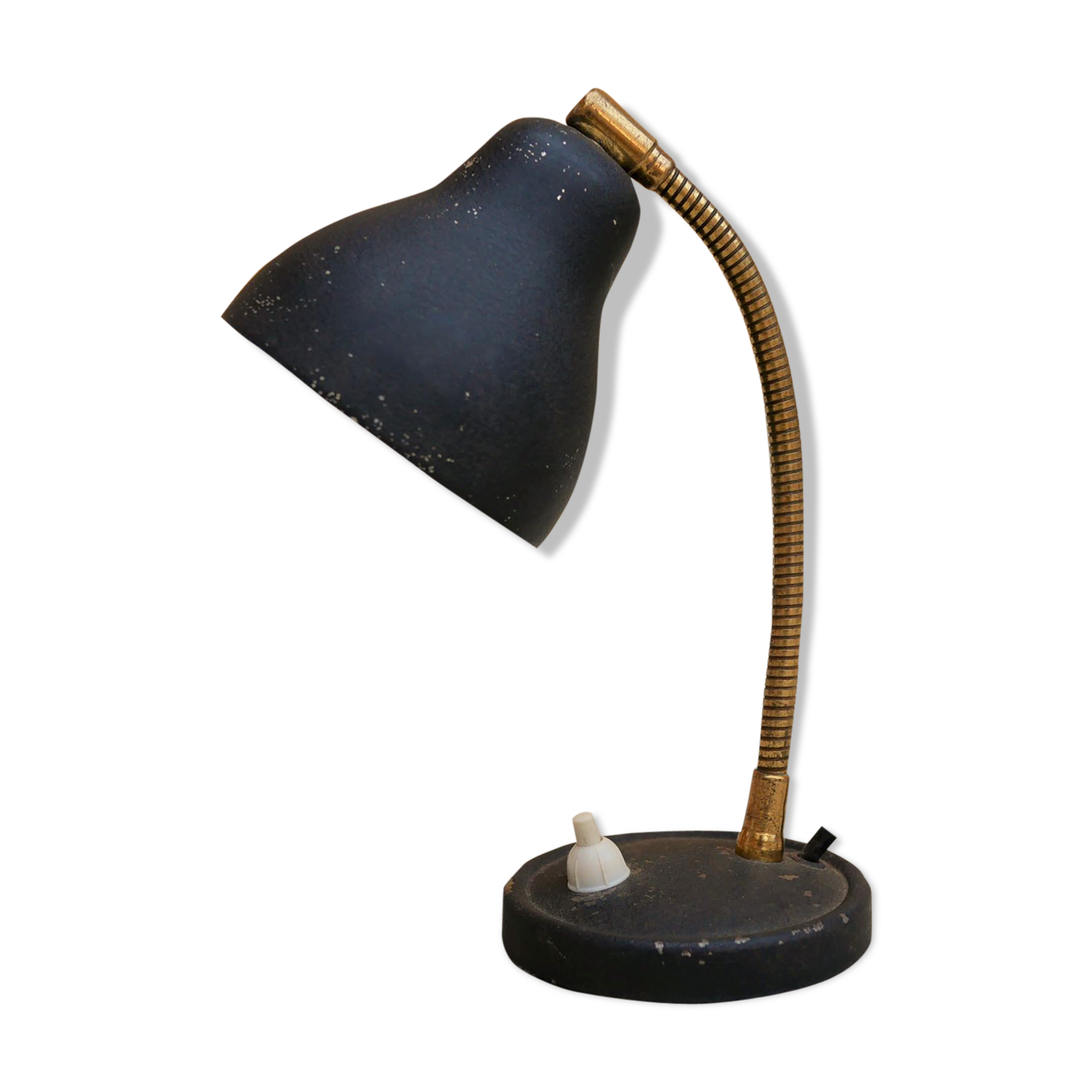 Vintage black and gold metal lamp