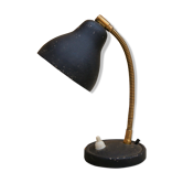 Lampe vintage en métal noir et doré