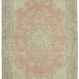 Handmade oriental contemporary 1980s 293 cm x 416 cm beige wool carpet