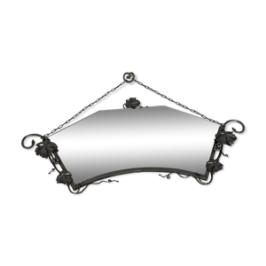 miroir art déco en fer