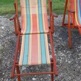 Pair of vintage long chairs