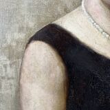 Large portrait of a woman, oil on canvas, signed A.RAMON, 1935, 111 x 152 cm, with frame