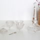 Serviteur de table, sel poivre et moutarde, en verre moulé, antiquité, vintage