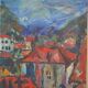 Georges Mathieu Yassef (1943-2024) landscape painting HST