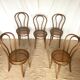 Set of 5 chairs Bistro cannate early twentieth