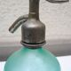 Ancien siphon en verre turquoise ch pirard