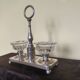 crystal and silver-plated metal salt and pepper shaker Christofle