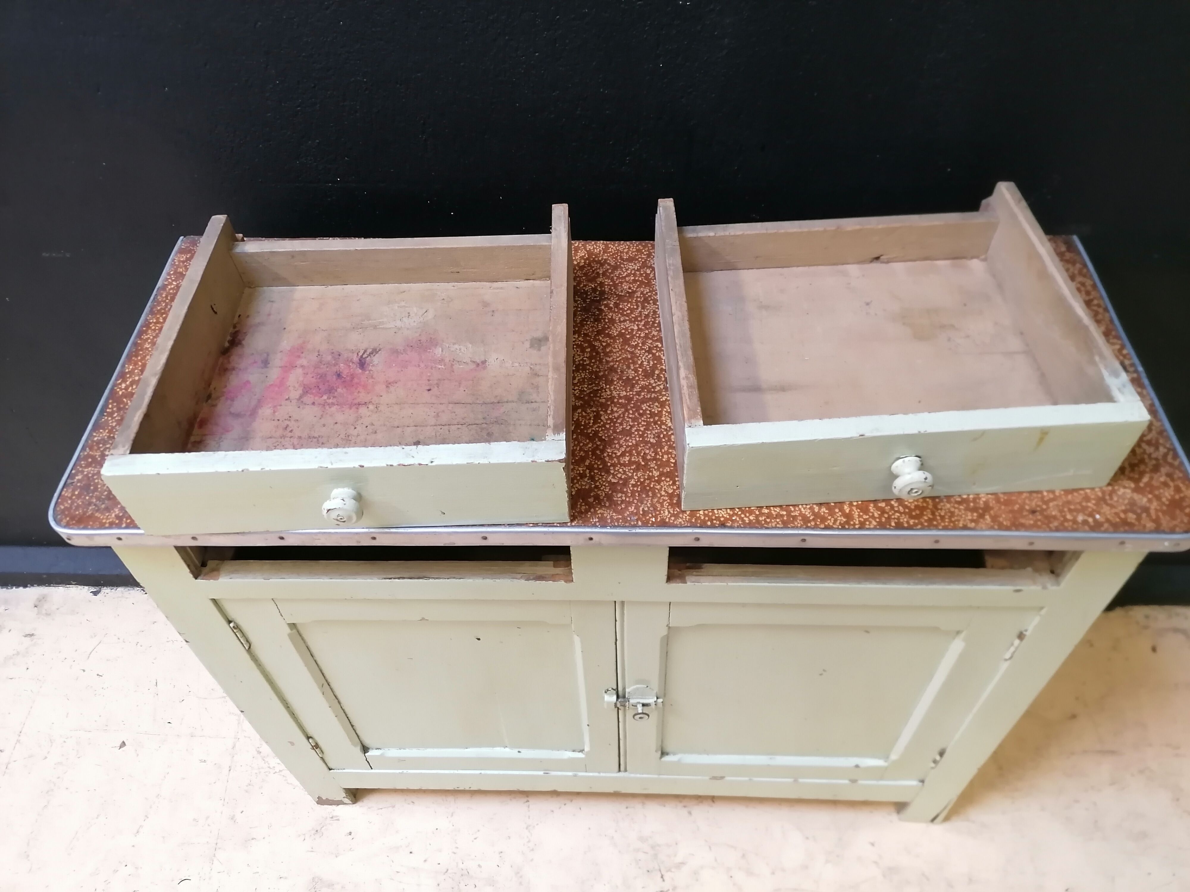 Kitchen furniture, formica top, 60s