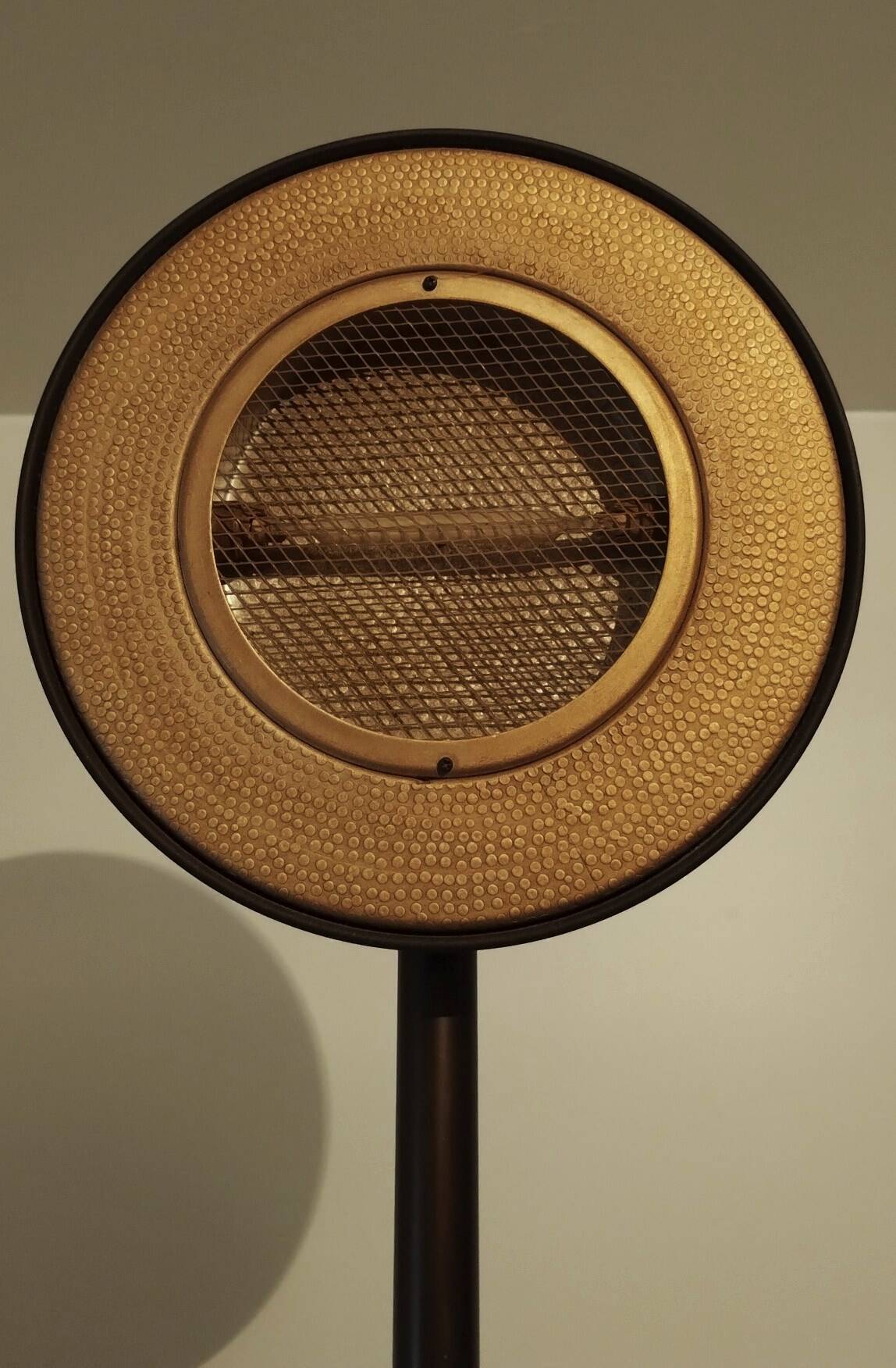 Vintage bronze halogen floor lamp