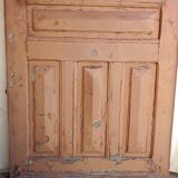 Old glazed door with its shutter