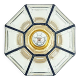 Plafonnier en verre et laiton du milieu du siècle, Limbourg, Allemagne, années 1960