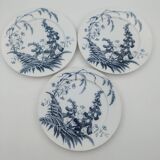 3 Assiettes plates Brown Westhead Moore field flowers
