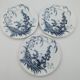 3 Brown Westhead Moore field flowers dinner plates