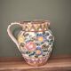 "Cérart Monaco" ceramic pitcher, signed — colorful floral decoration