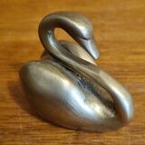 Vintage brass swan