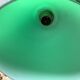 Desk lamp in brass and green opaline