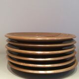 6 compartment plates or vintage sandstone fondue