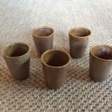 Series of 5 sandstone cups