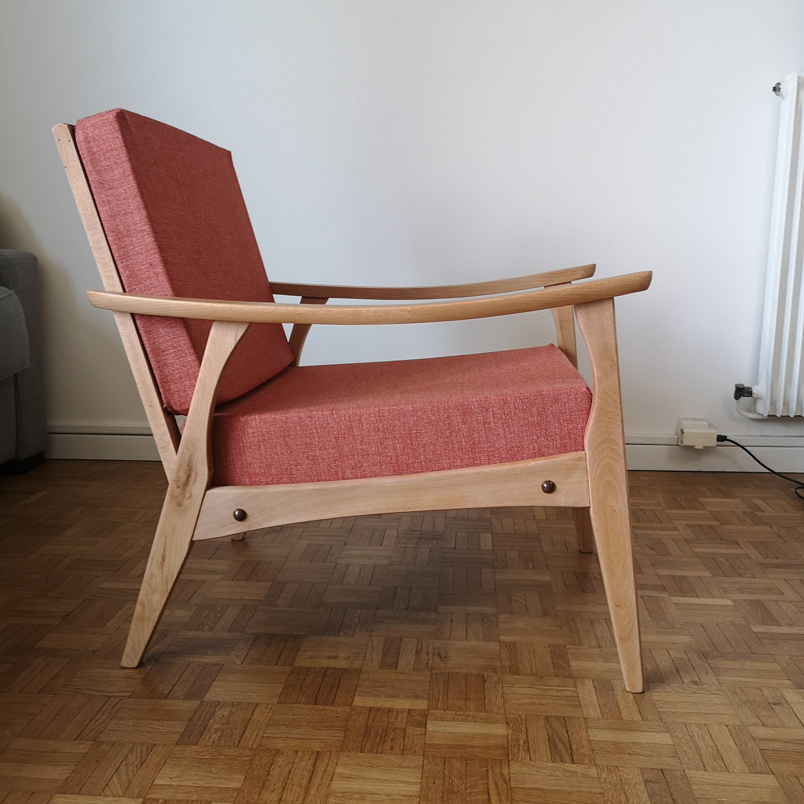 Fauteuil scandinave vintage 1950 1960