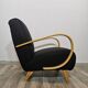 Fauteuil noir par Jindrich Halabala, années 1940
