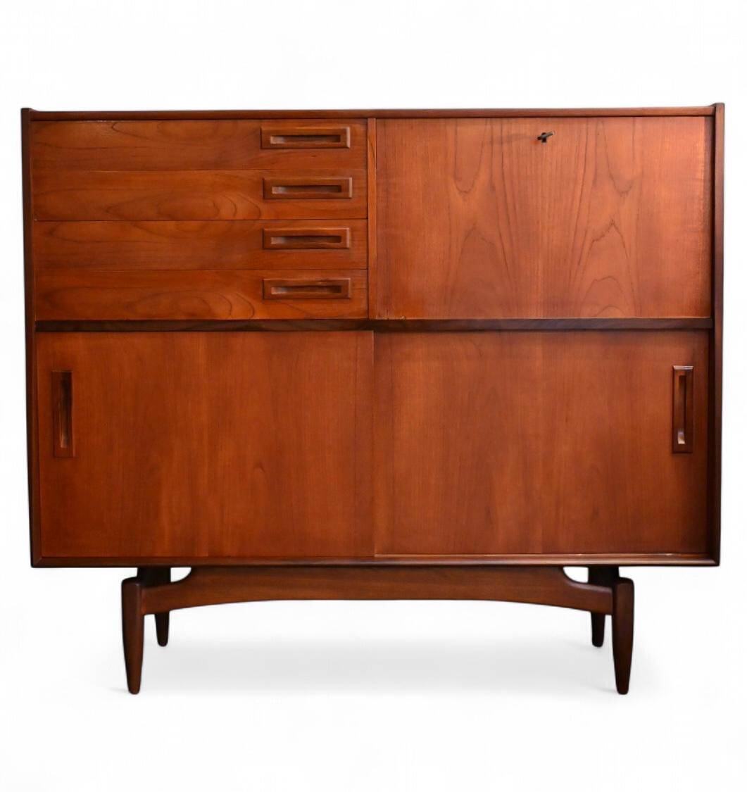 Rare Mid Century Highboard Louis van Teeffelen in Teak