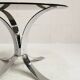 Round table chrome and smoked glass, 1970