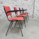 Set de 4 chaises de table vintage avec accoudoirs