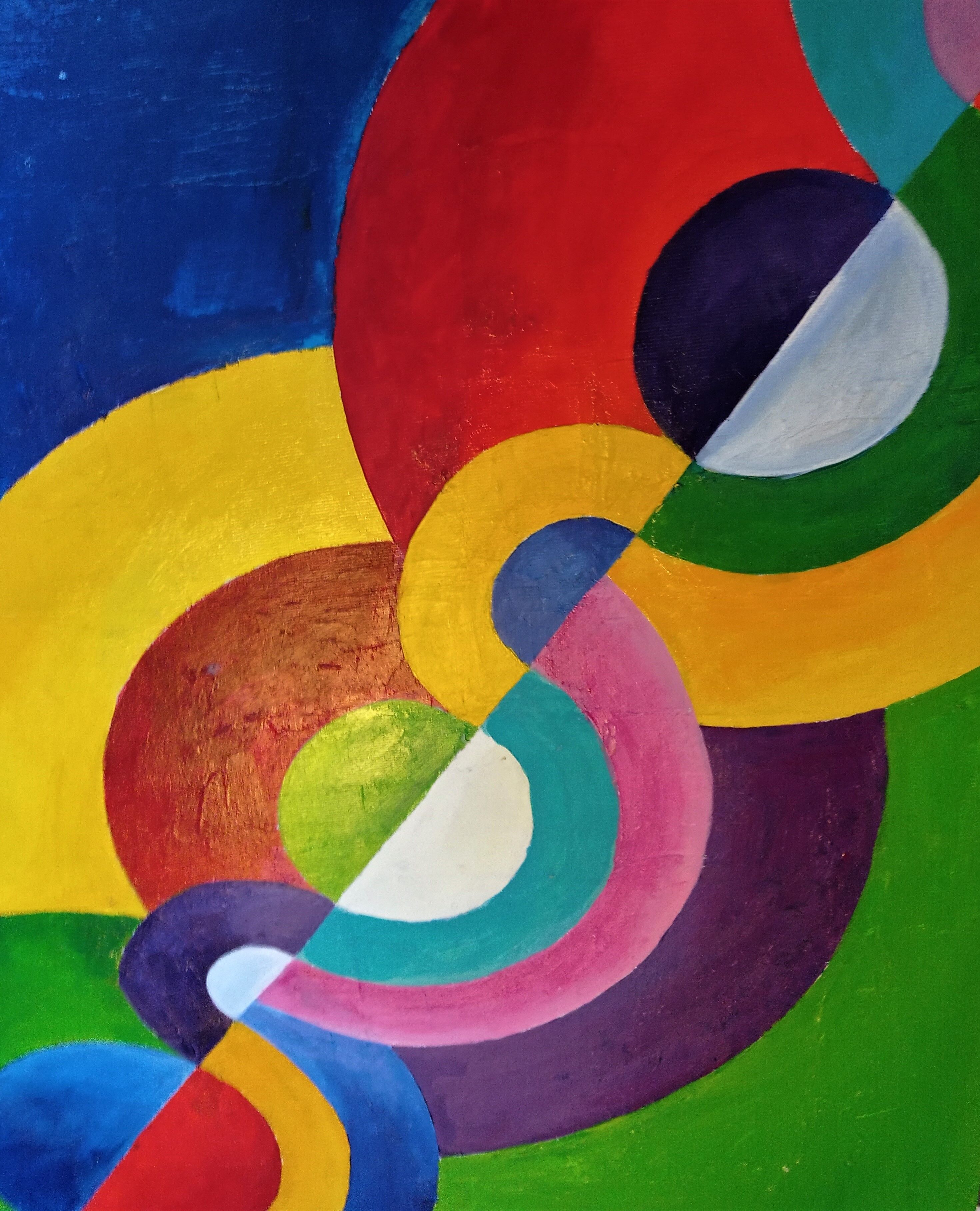 Painting delaunay orphism style