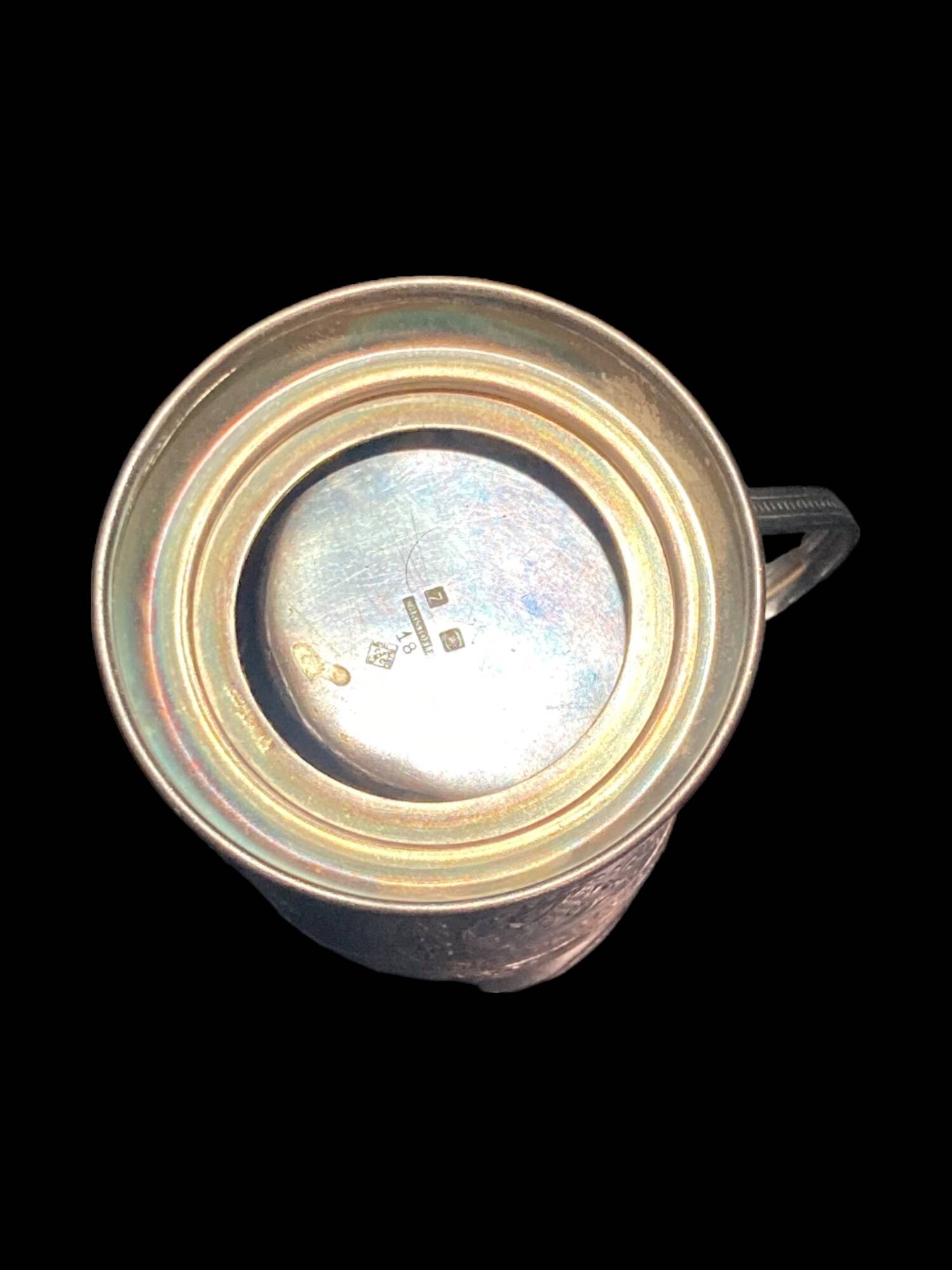 Two silver-plated glasses