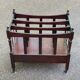 Vintage 19th-century Canterbury magazine rack made of solid wood.