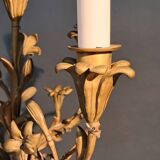Lustre en bronze doré à 4 branches néoclassique, Circa 1940/1950.