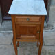 Pair of beds and Art Nouveau bedside in oak, France, circa 1910