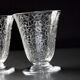 Two Baccarat glasses model "Michelangelo" in engraved crystal.