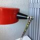 Lampe de bureau métal laqué rouge, Italie 50'