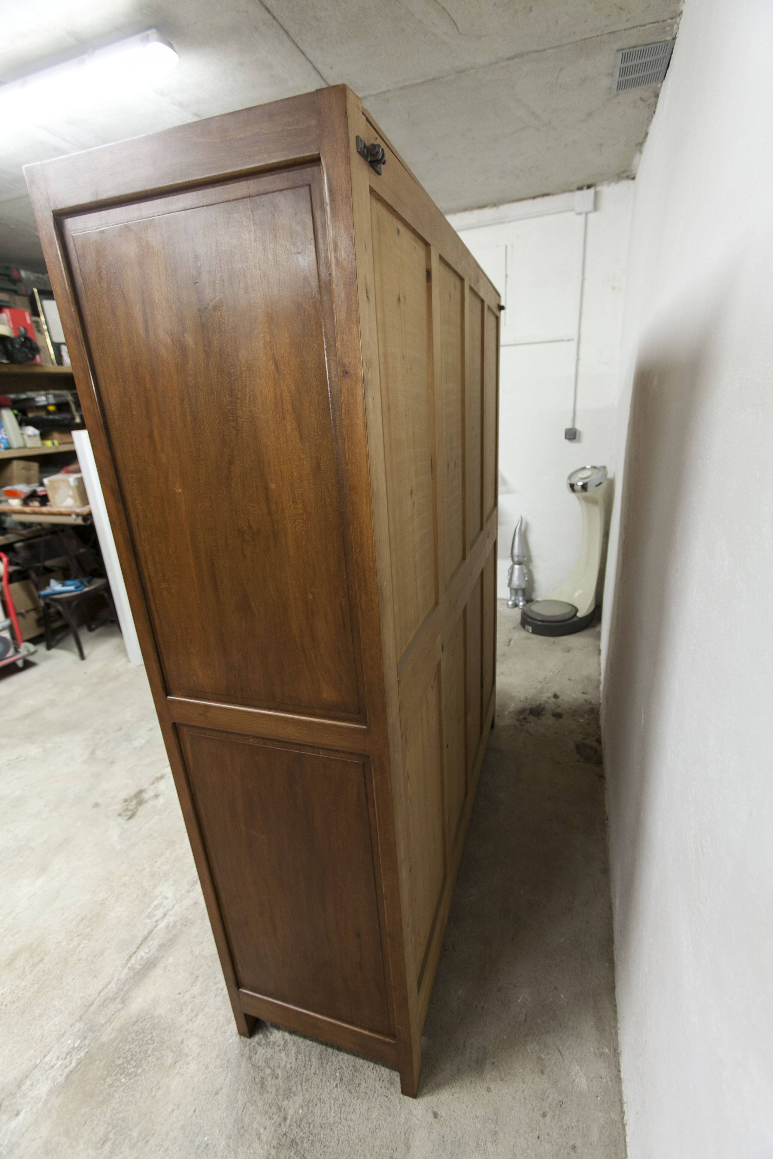Mid-century armoire with large mirror, wardrobe and chest of drawers