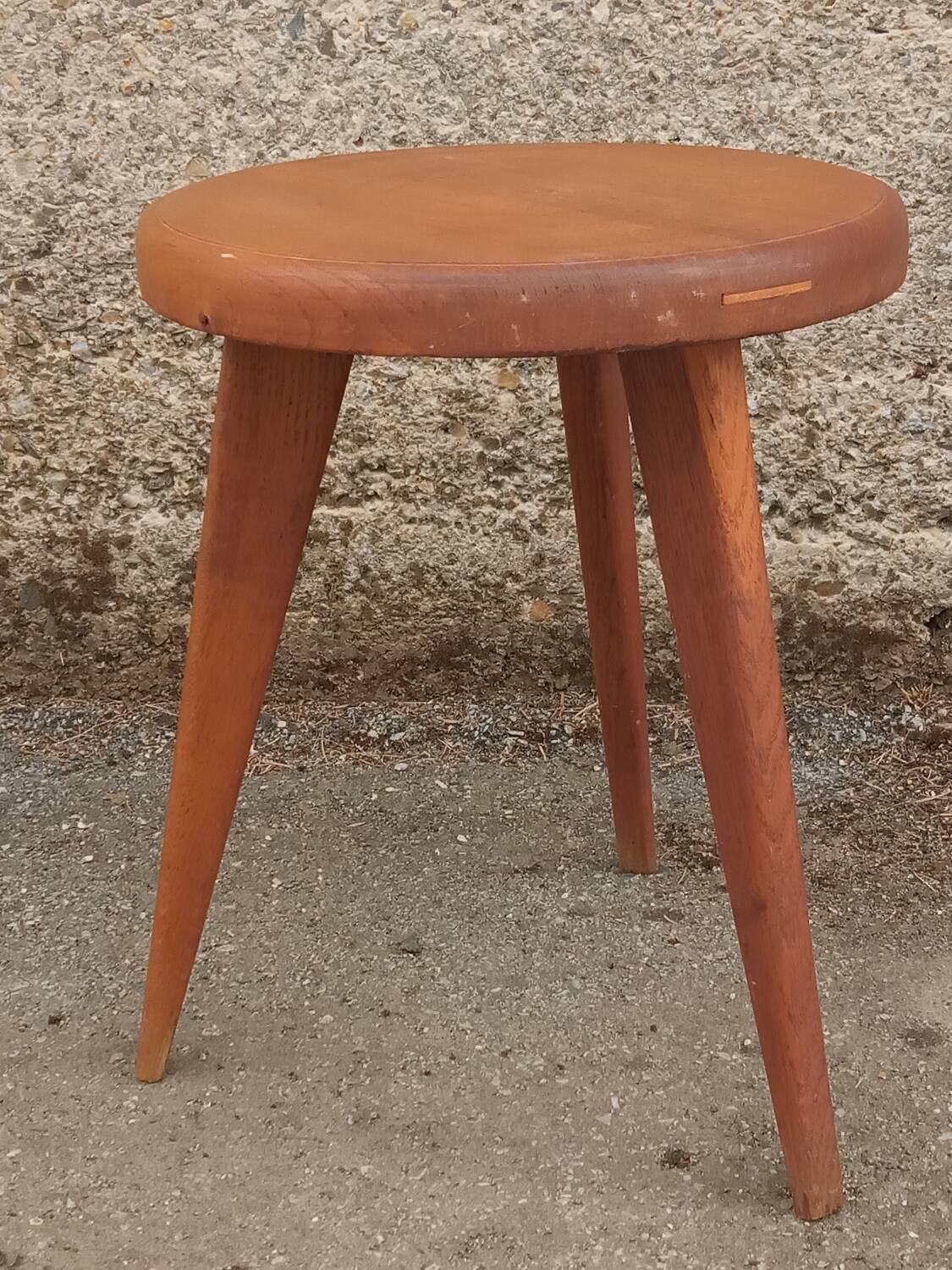 Oak tripod stool, 1950s