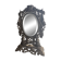 Table mirror in cast iron