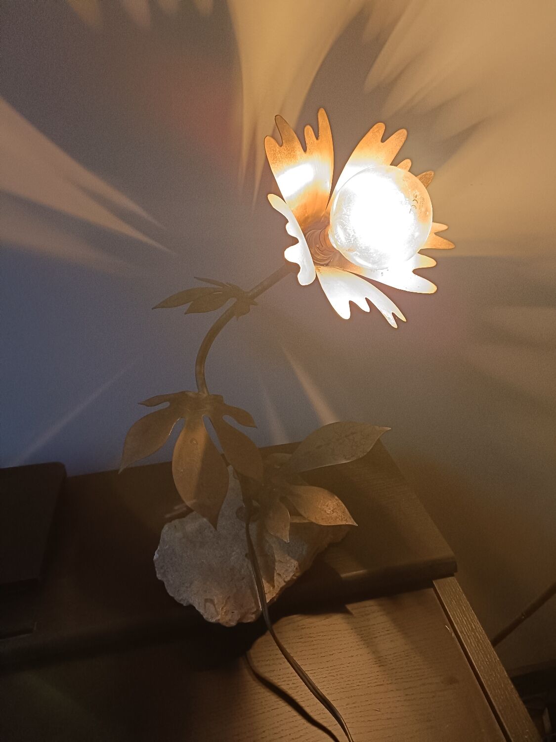 Flower lamp, Maison Jansen style, 1970s